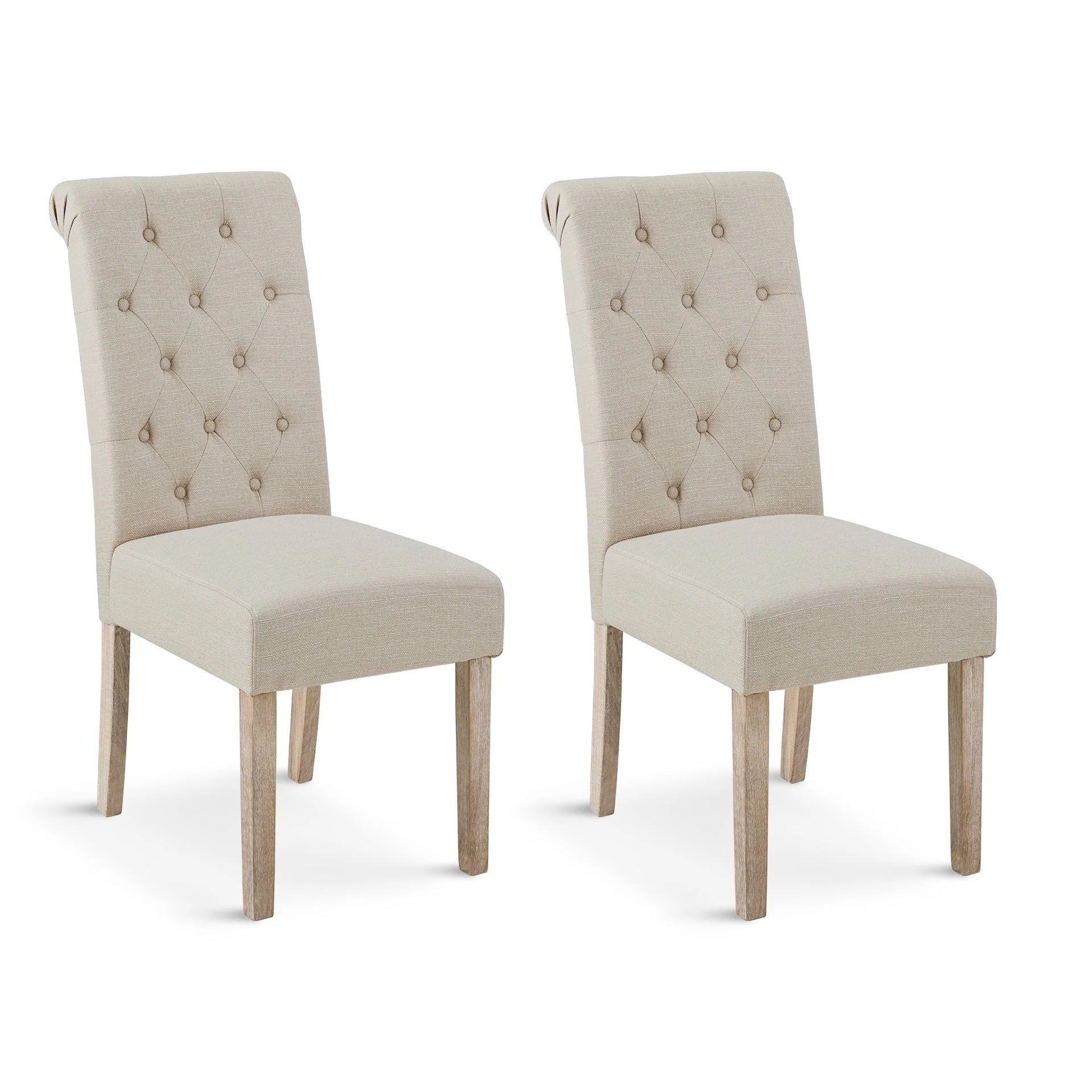 Zoey Upholstered Dining Chair - Set of 2 - Beige - Image 5