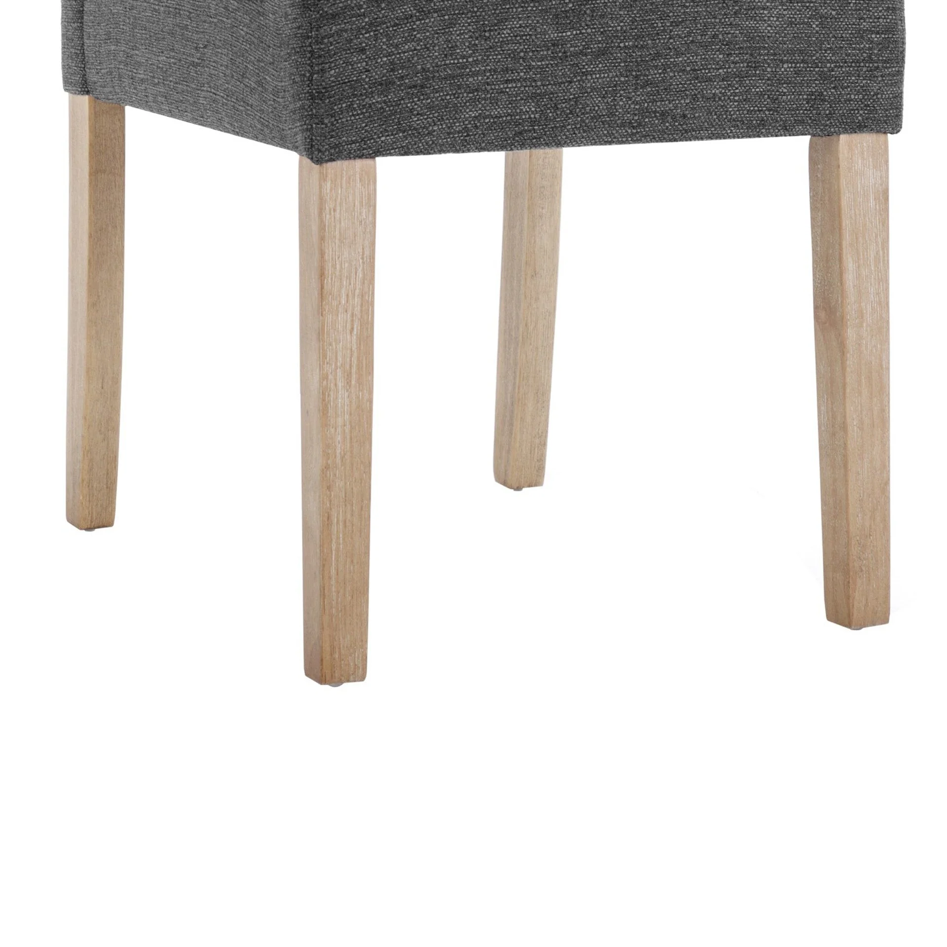 Zoey Upholstered Dining Chair - Set of 2 - Dark Grey - Image 10