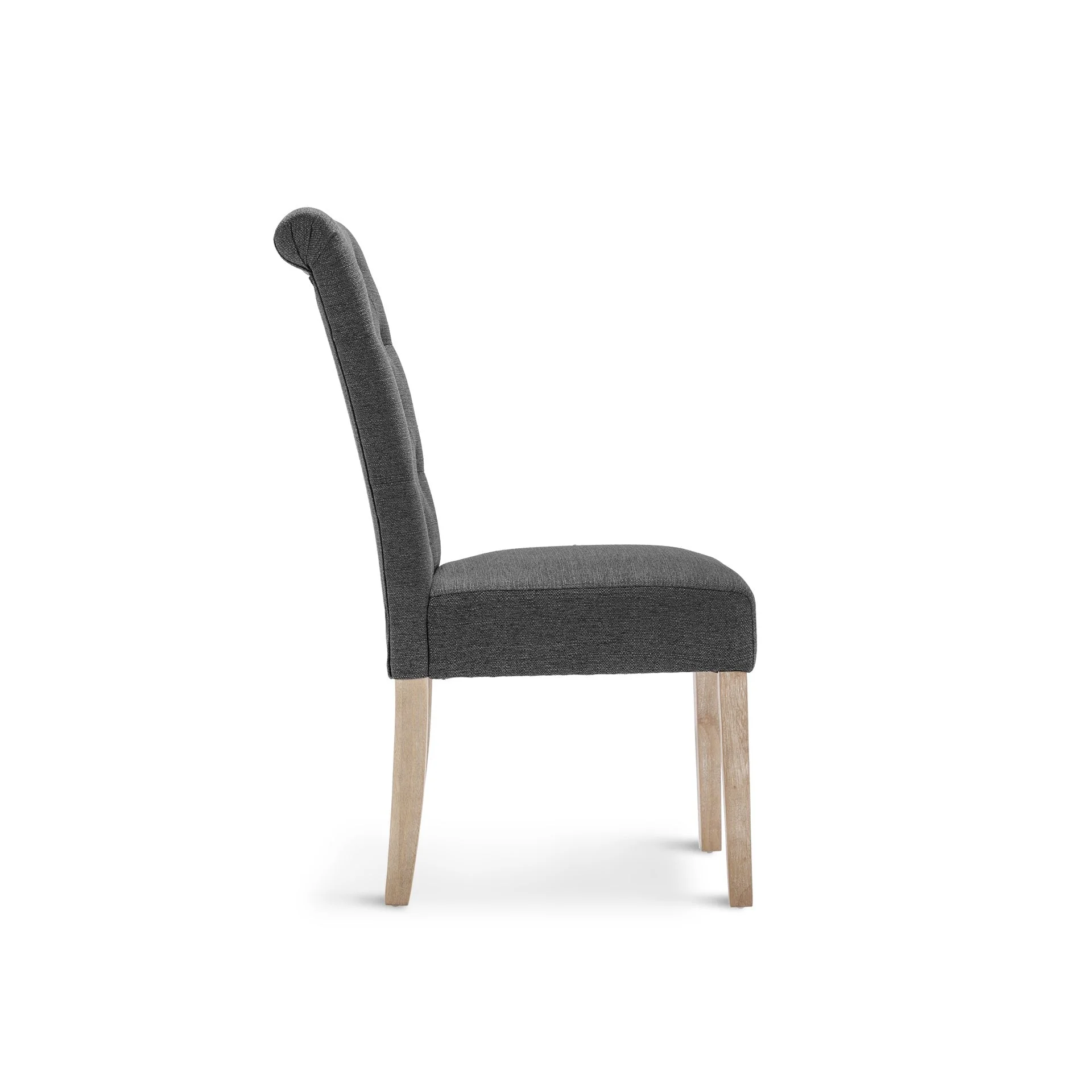 Zoey Upholstered Dining Chair - Set of 2 - Dark Grey - Image 8