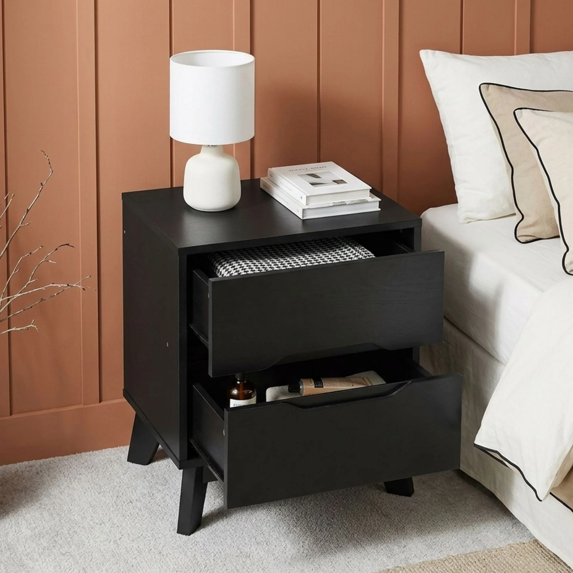 Zora Bedside Table - Black - Image 2