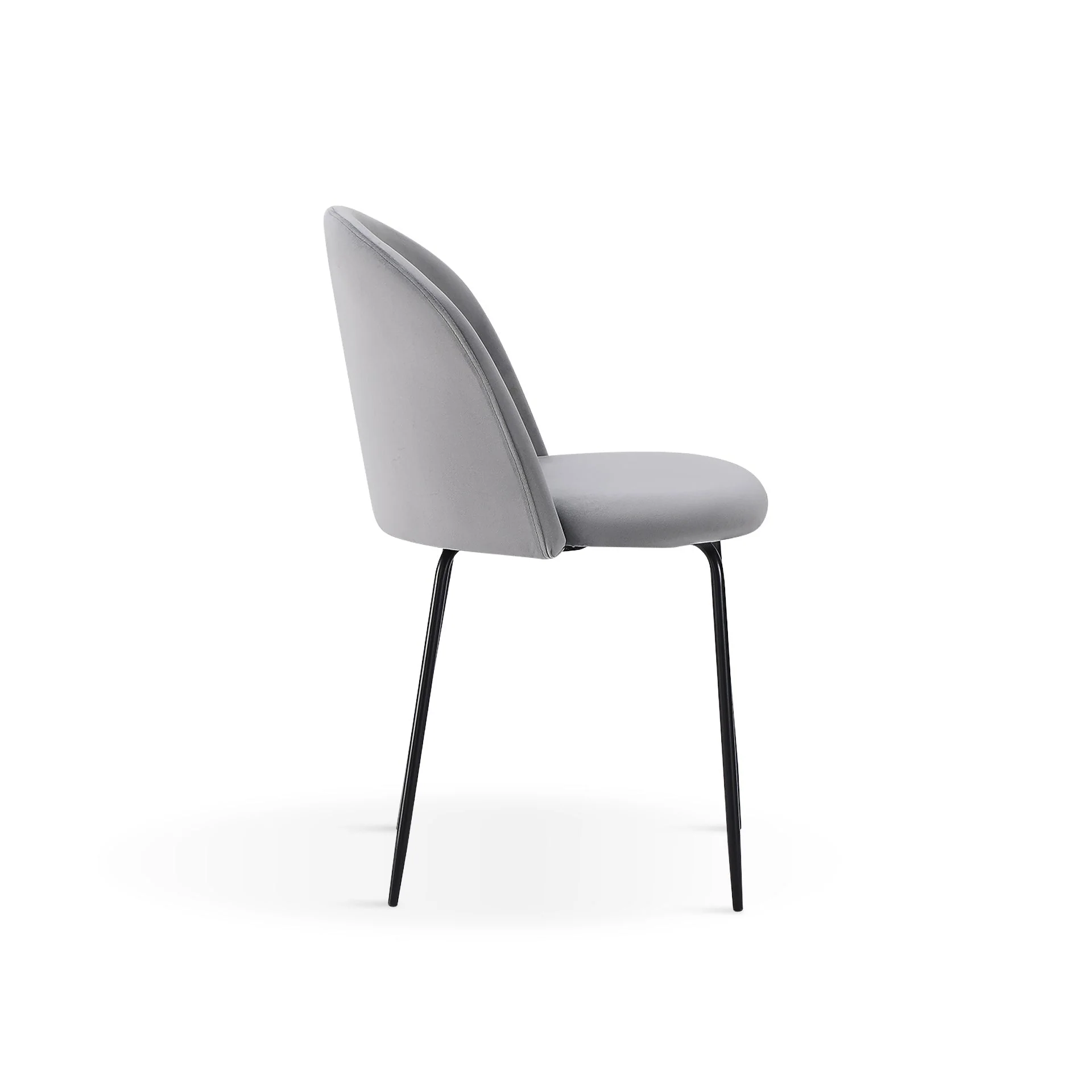 Zoya Dining Chair - Set of 4 - Grey + Black - Image 6