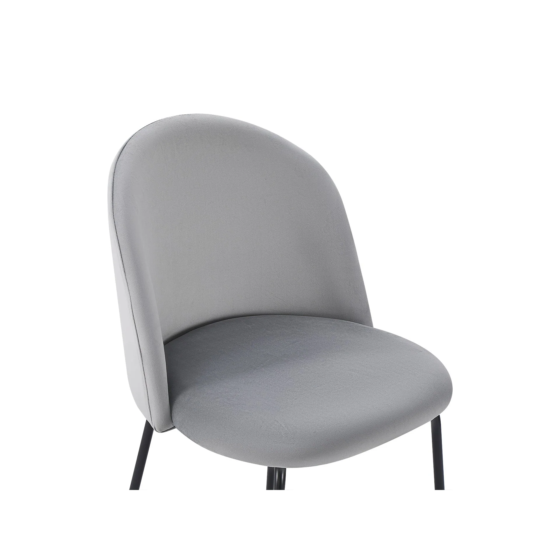 Zoya Dining Chair - Set of 4 - Grey + Black - Image 7