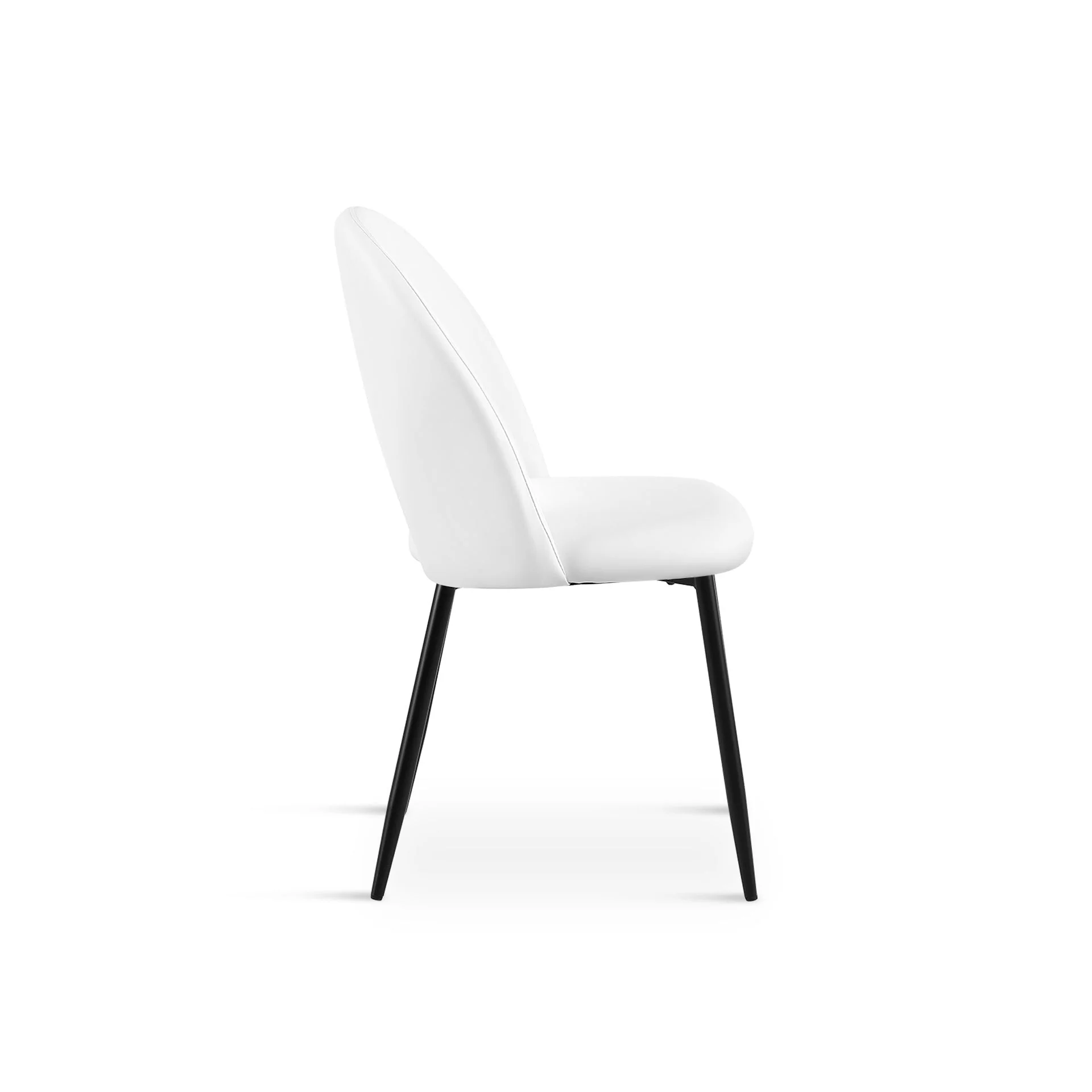 Zuri PU Leather Dining Chair - Set of 4 - White - Image 6