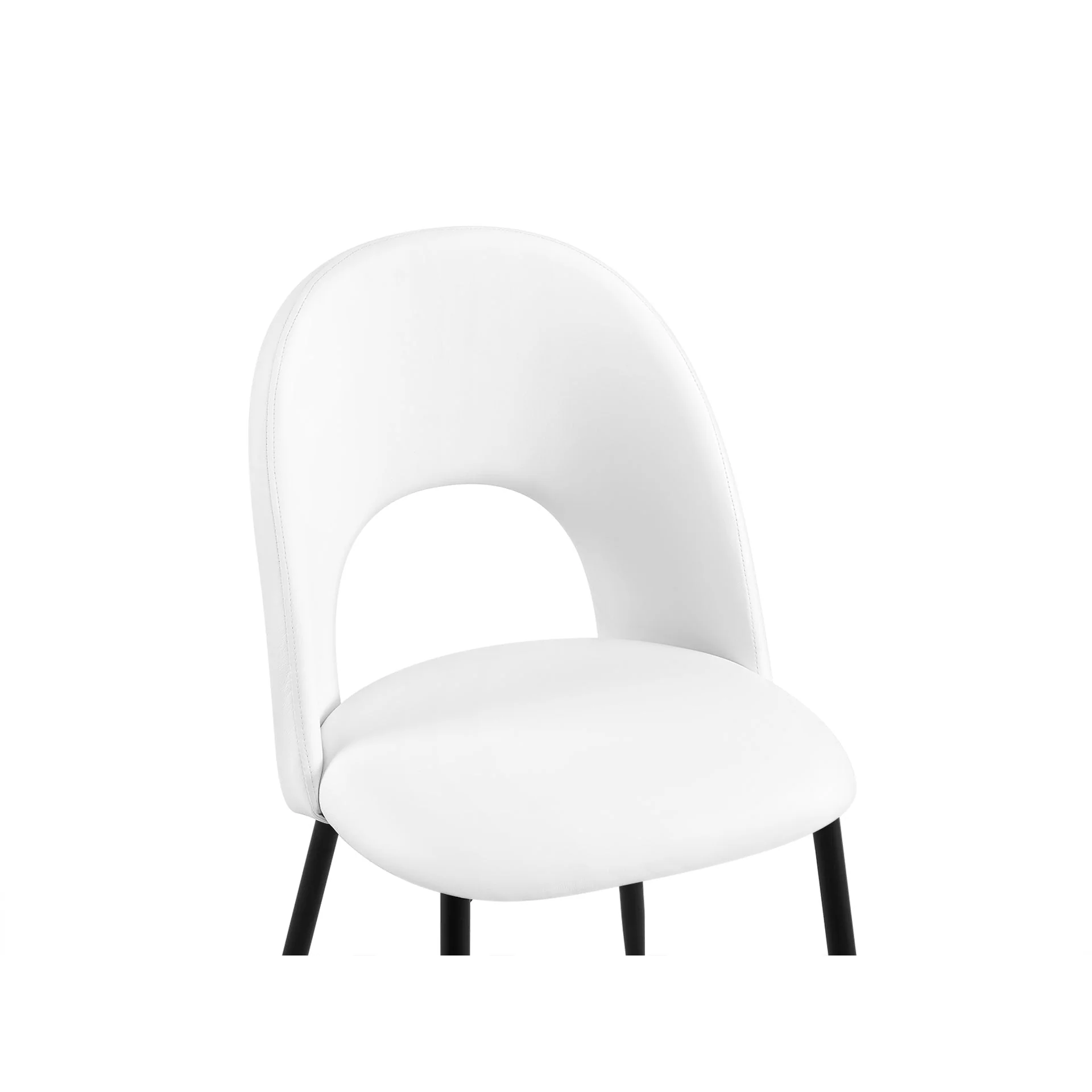Zuri PU Leather Dining Chair - Set of 4 - White - Image 7